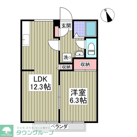 フラワーコーポの物件間取画像